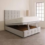 Shop the Britain Cube gas lift ottoman bed – a velvet storage bed with a solid base. Proudly made in the UK, fashionable, economical, and ideal for modern bedrooms.