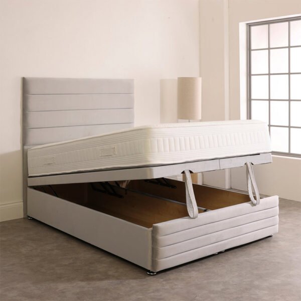 The Britain Bed With Panel Ottoman Bed