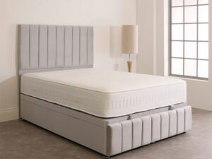 Britain Fabric Headboard Panels Bed With Mattress