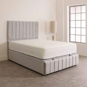 Britain Fabric Headboard Panels Bed With Mattress