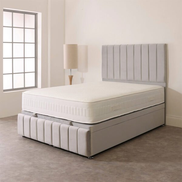 Britain Fabric Headboard Panels Bed With Mattress