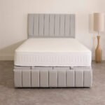 Britain Fabric Headboard Panels Bed With Mattress