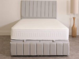 Britain Fabric Headboard Panels Bed With Mattress