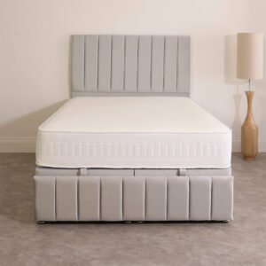 Britain Fabric Headboard Panels Bed With Mattress