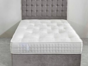 The Britain divan cube big headboard bed with drawers is an ideal merge of splendour, relief, and feasibility. Proudly made in the UK, designed to make a daring declaration, this bed features a big headboard bed sketch with cube-style panels, adding a current touch to any bedroom. If you're focused on beds with big headboards, this piece brings an order that changes your sleeping place. They are constructed on a strong divan base. This bed with a big headboard provides excellent support and support for any mattress kind. Its well-padded headboard not only looks comfortable but also supplies back support for reading or relaxing. Padded in high-quality fabrics, the bed is available in some rich colours to accompany your bedroom decoration. For attaching practicality, this big headboard bed includes practical storage choices. The option in the middle of two or four roomy drawers to keep your bedroom uncluttered—perfect for bedding, clothes, or personal things. This makes it one of the most fashionable yet functional big headboard beds on the market. The Britain Divan Cube Bed is available in all quality UK sizes—Single to Super King—making certain there’s an ideal suitable for every space. It’s easy to gather and is designed to provide long-lasting relief and sight appeal. Whether you're furnishing a master apartment or improving a guest room, this bed with a big headboard transport on both beauty and storage. They set it with a comfort mattress for the eventual sleep experience. Delivery Information: Britain divan cube big headboard bed with drawers