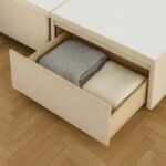 Britain divan cream bed with drawers