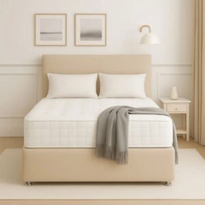 Britain divan cream bed with drawers