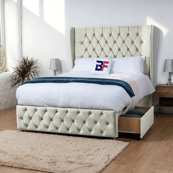 Britain Wingback Divan Oxford bed with storage