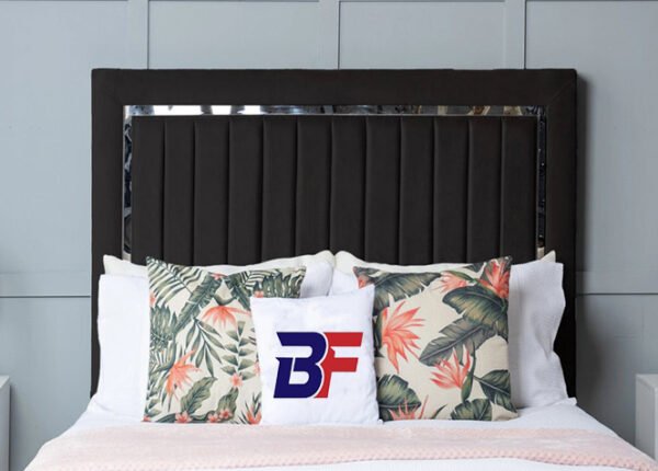 Britain high panel headboard bed with mattress