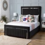 Britain high panel headboard bed with mattress