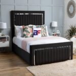 Britain high panel headboard bed with mattress