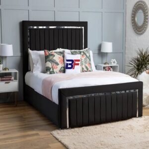 Britain high panel headboard bed with mattress