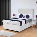 Britain sleigh bed with mattress