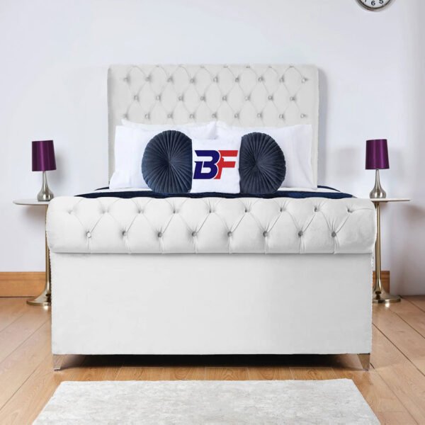 Britain sleigh bed with mattress