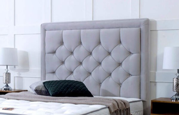 Britain upholstered a platform bed with a mattress