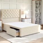 Britain divan wingback upholstered bed
