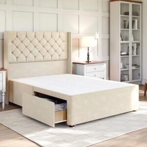 Britain divan wingback upholstered bed