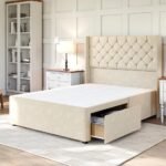 Britain divan wingback upholstered bed