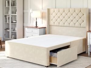 Britain divan wingback upholstered bed