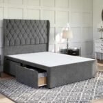 Britain divan wingback new bed frame with drawers