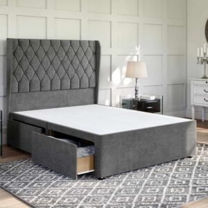 Britain divan wingback new bed frame with drawers
