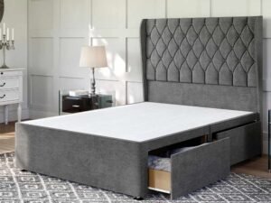 Britain divan wingback new bed frame with drawers