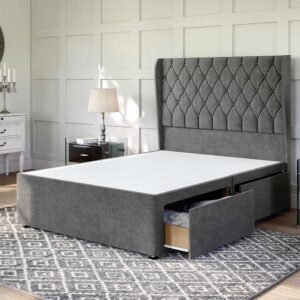 Britain divan wingback new bed frame with drawers