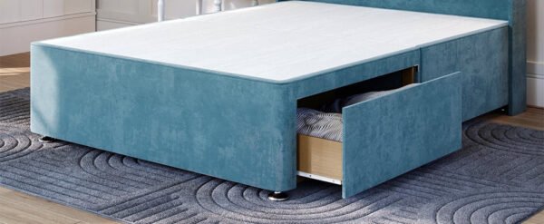 Britain divan cube winged bed frame with mattress