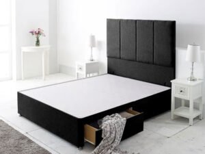 Britain Vertical Panel Bed Frame with Drawers