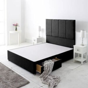 Britain Vertical Panel Bed Frame with Drawers