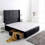 Britain Divan Wingback Panel Affordable Bed Frames With Drawers