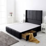 Britain Divan Wingback Panel Affordable Bed Frames With Drawers