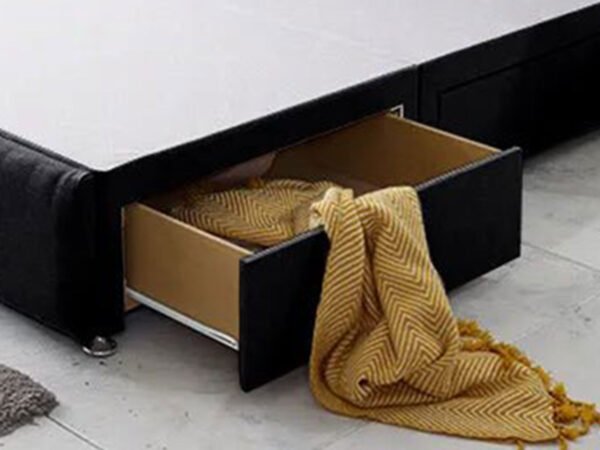 Britain Divan Wingback Panel Affordable Bed Frames With Drawers