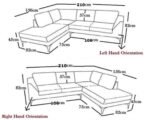 Britain Dylan L shape sofa dimension