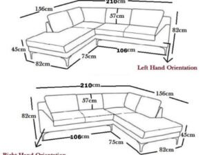 Britain Dylan L shape sofa dimension