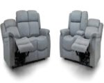 Britain recliner 3 2 seater sofa grey