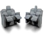 Britain recliner 3 2 seater sofa grey