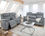 Britain recliner 3 2 seater sofa GREY