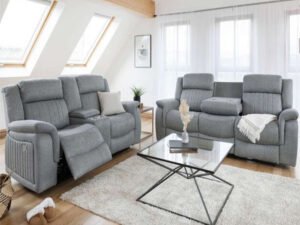 Britain recliner 3 2 seater sofa GREY