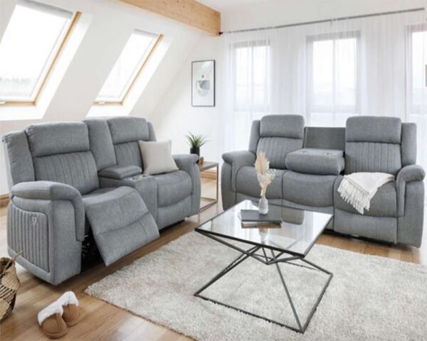 Britain recliner 3 2 seater sofa GREY